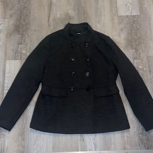 Old Navy size large woman pea jacket gray color